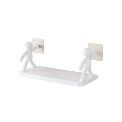 Kitchen Mounted Shelves Helpful Wash Basin Storage Holder Little Man Doll Design Wall Mounted Shelves