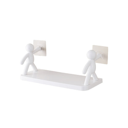 Kitchen Mounted Shelves Helpful Wash Basin Storage Holder Little Man Doll Design Wall Mounted Shelves