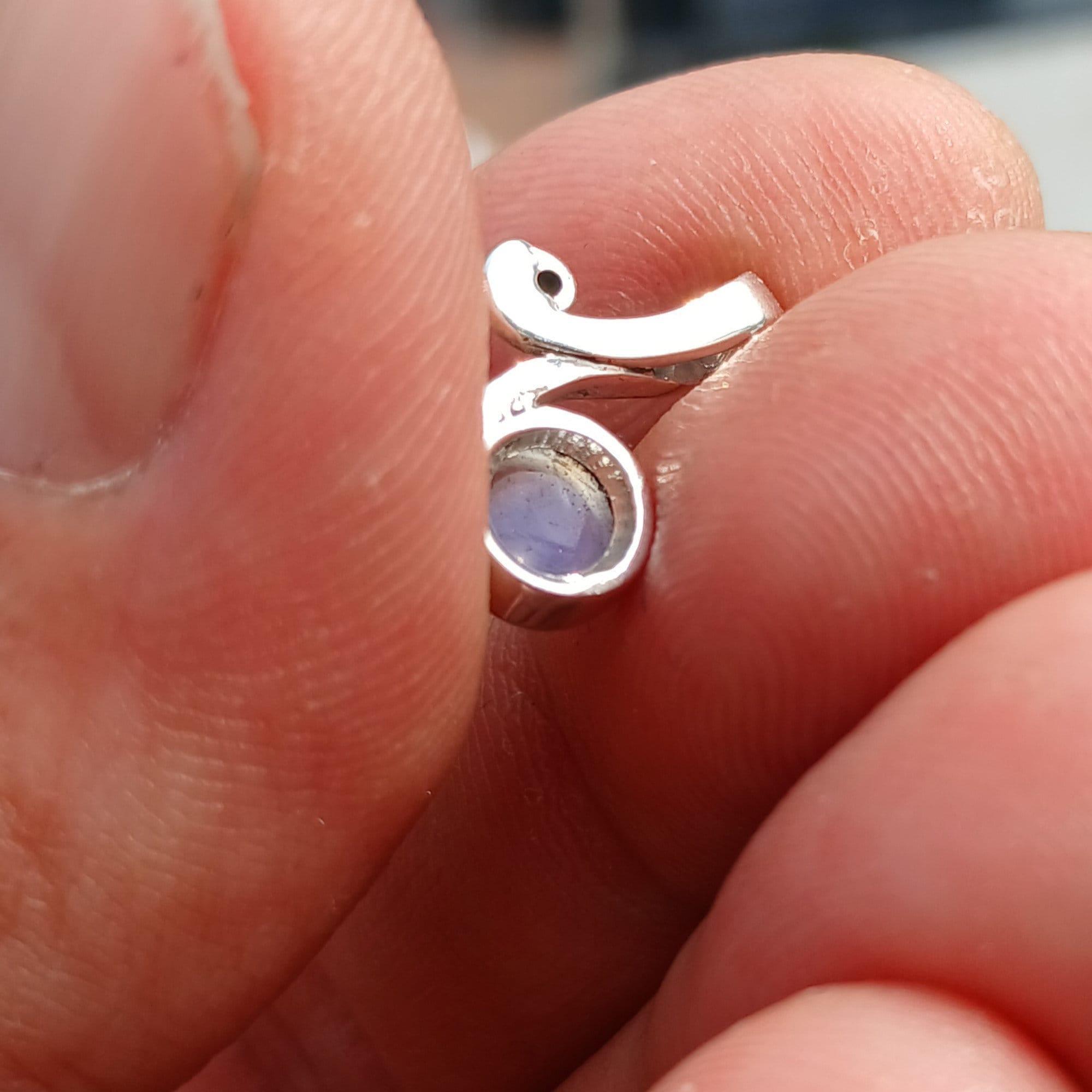 Moonstone Pendant, Moonstone Charm, Sterling Silver Pendant, Minimalist Pendant, Ceylon Moonstone and 1 CZ, Moonstone Necklace, Gift for Her